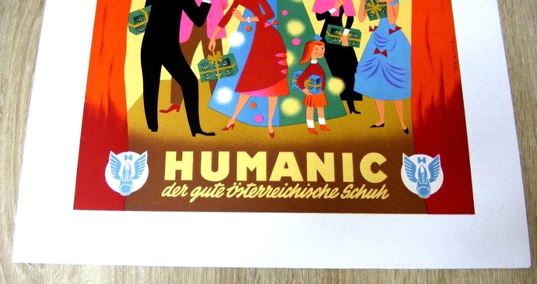 Krainz humanic 1950年ドイツ製リトグラフポスター