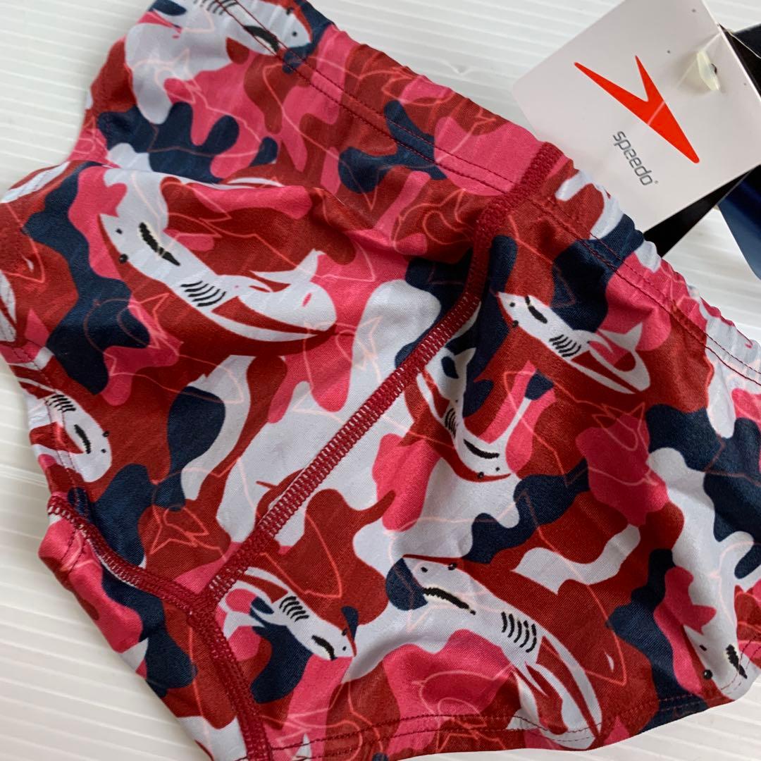 新品未使用品タグ付き　speedo 競泳水着 シャーク柄　Mサイズ　ブルーオウ