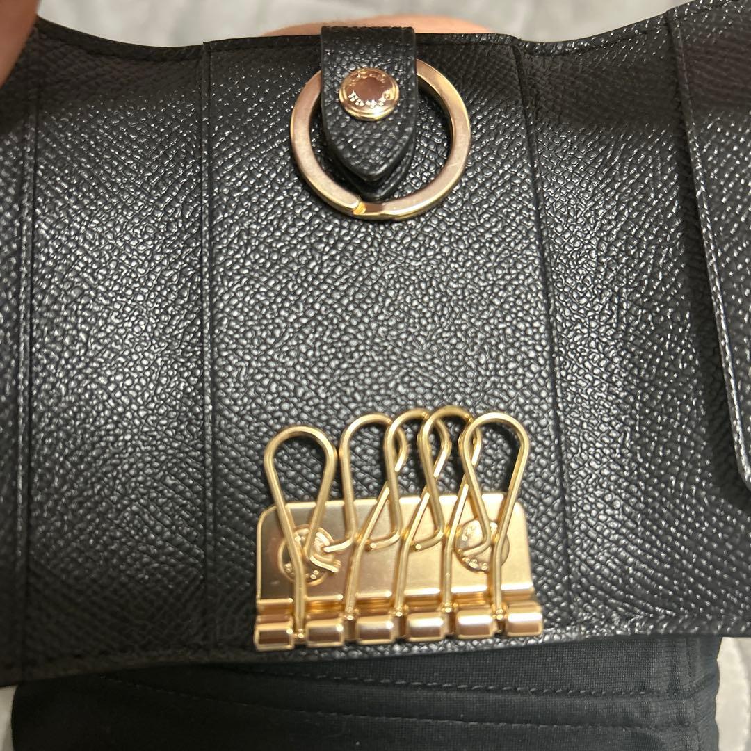 COACH ブラック レザー キーケース