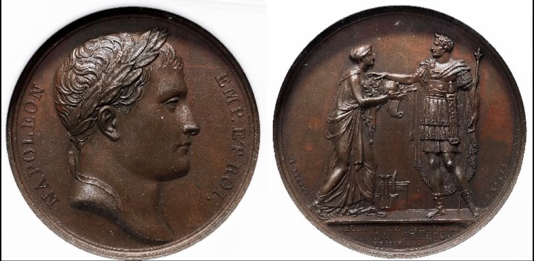 ナポレオン エトルリアの併合　ブロンズメダル1808年