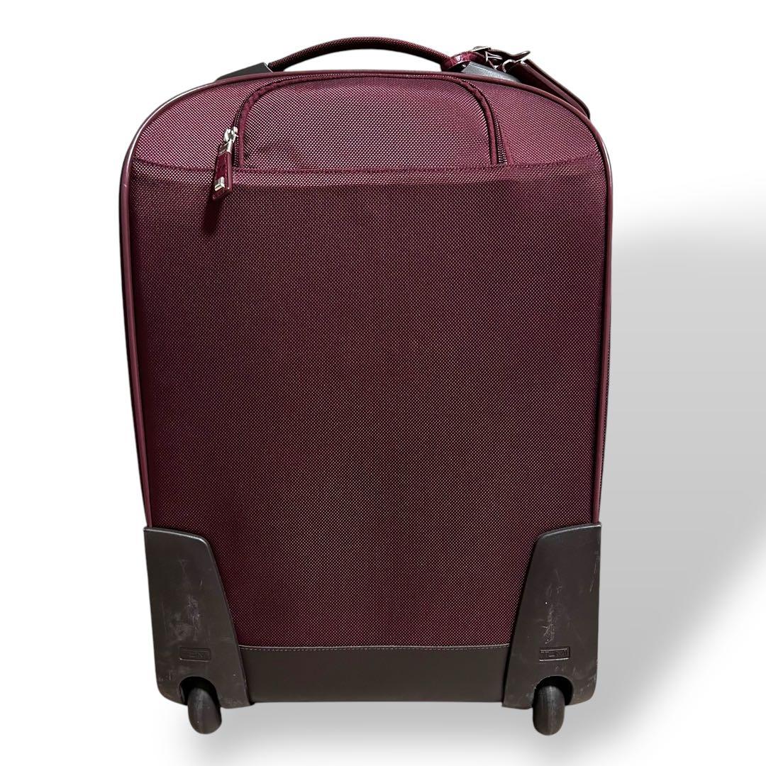 美品　トゥミ　大容量　キャリーケース　ワインレッド　レザー　ナイロン　クロコ型押
