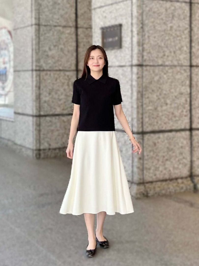 エムプルミエ　ニットジョーゼットスカート34 タイムセール