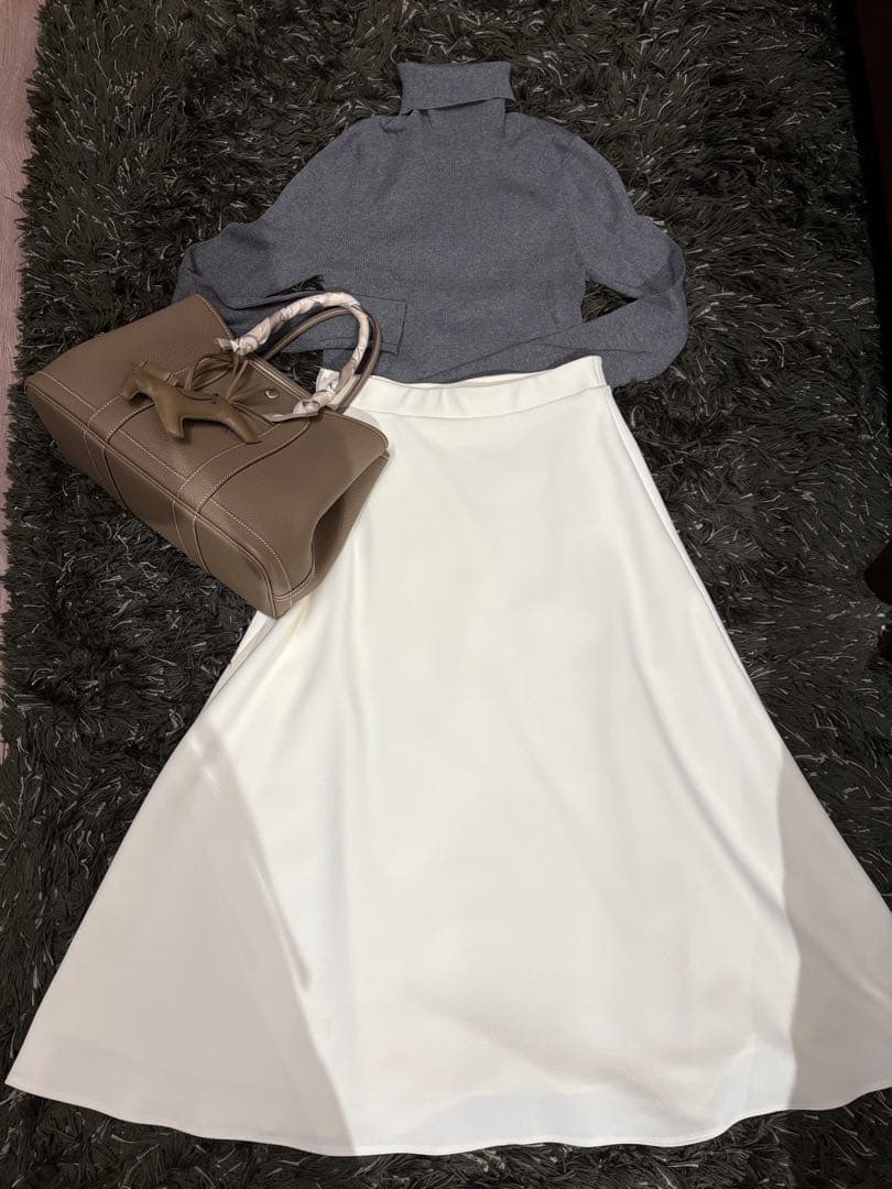 エムプルミエ　ニットジョーゼットスカート34 タイムセール