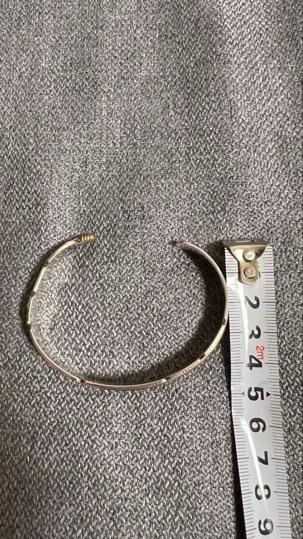 メンズ　バングル　フェザー　ゴールド　12k