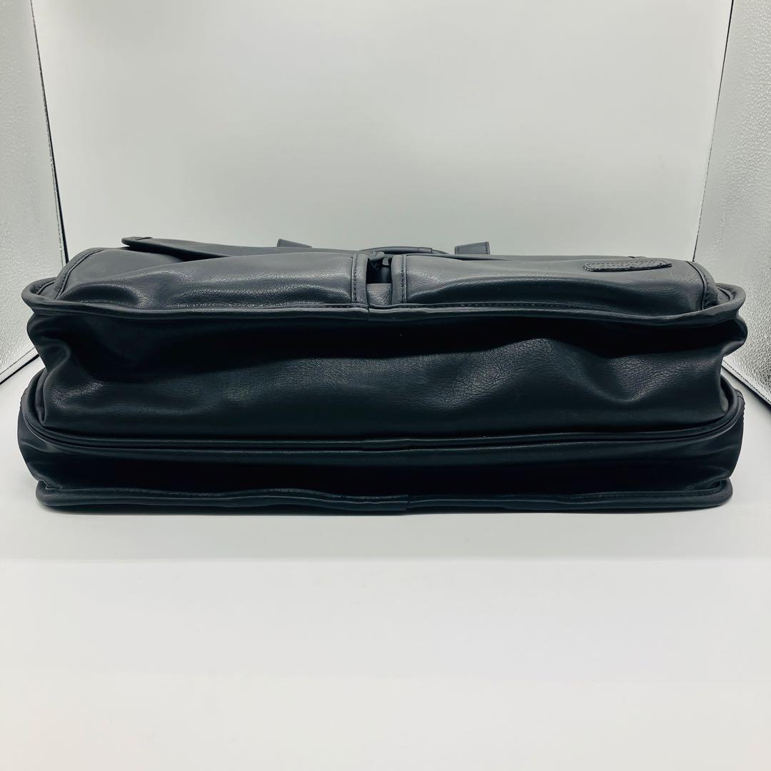 1498 極美品　ANA ビジネスバッグ　2way レザー　ブリーフケース　黒