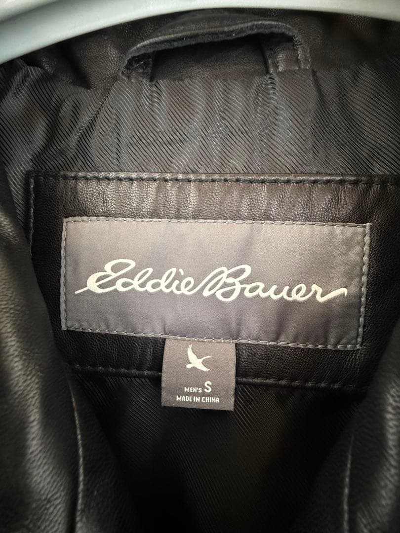 Eddie Bauer エディバウワー ブラックレザージャケット S