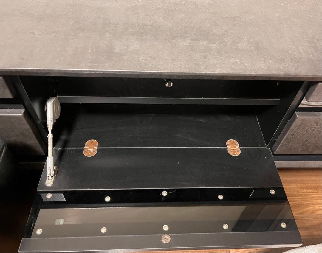 テレビボード　ブラックグレー