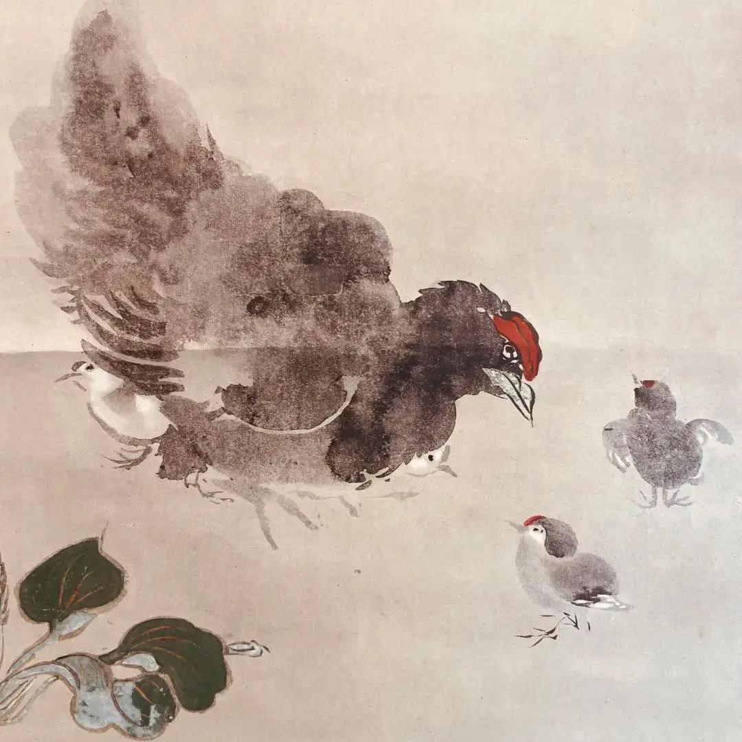 美品 2043 尾形光琳 「花鳥図」 日本画 掛軸 工芸印刷