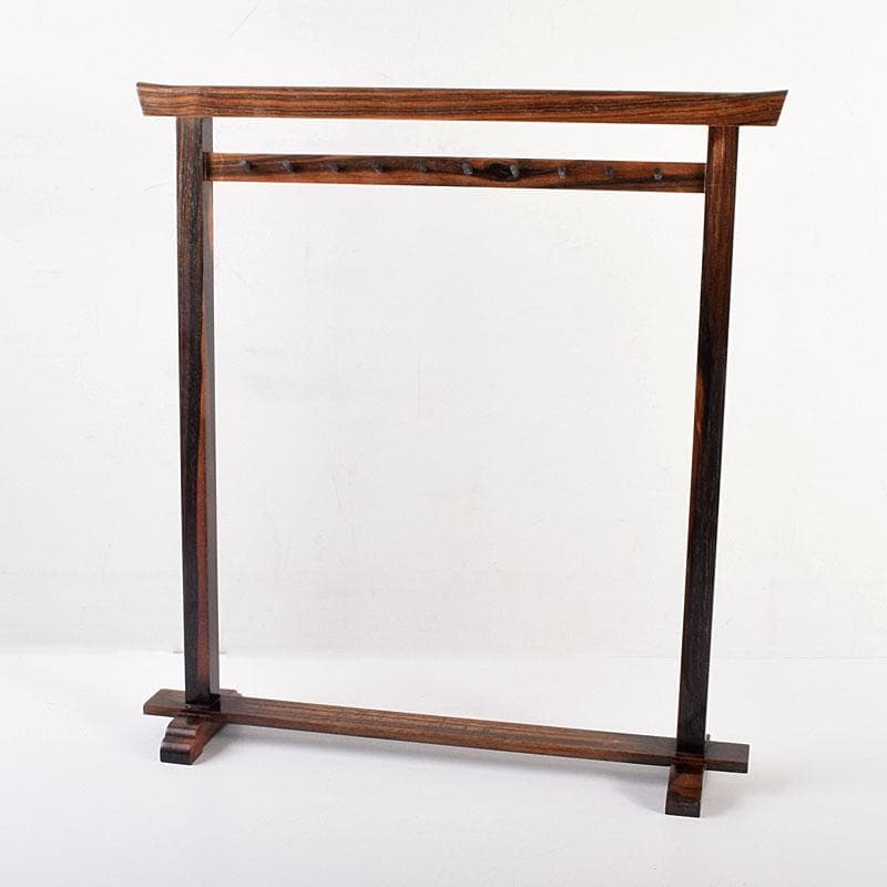 書道具　黒柿製　筆掛　筆吊　C　R7895C