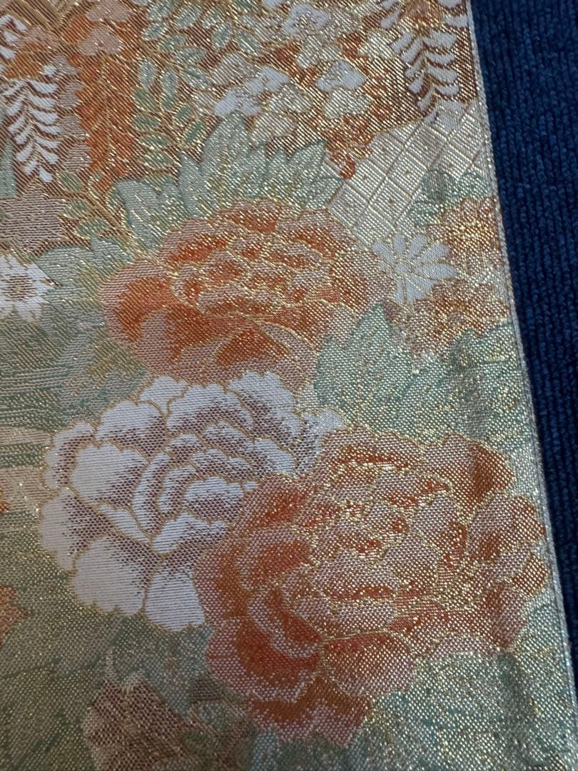 1927 袋帯 古代彫金紋  西陣織   金糸　高級上質上品　約440cm未使用