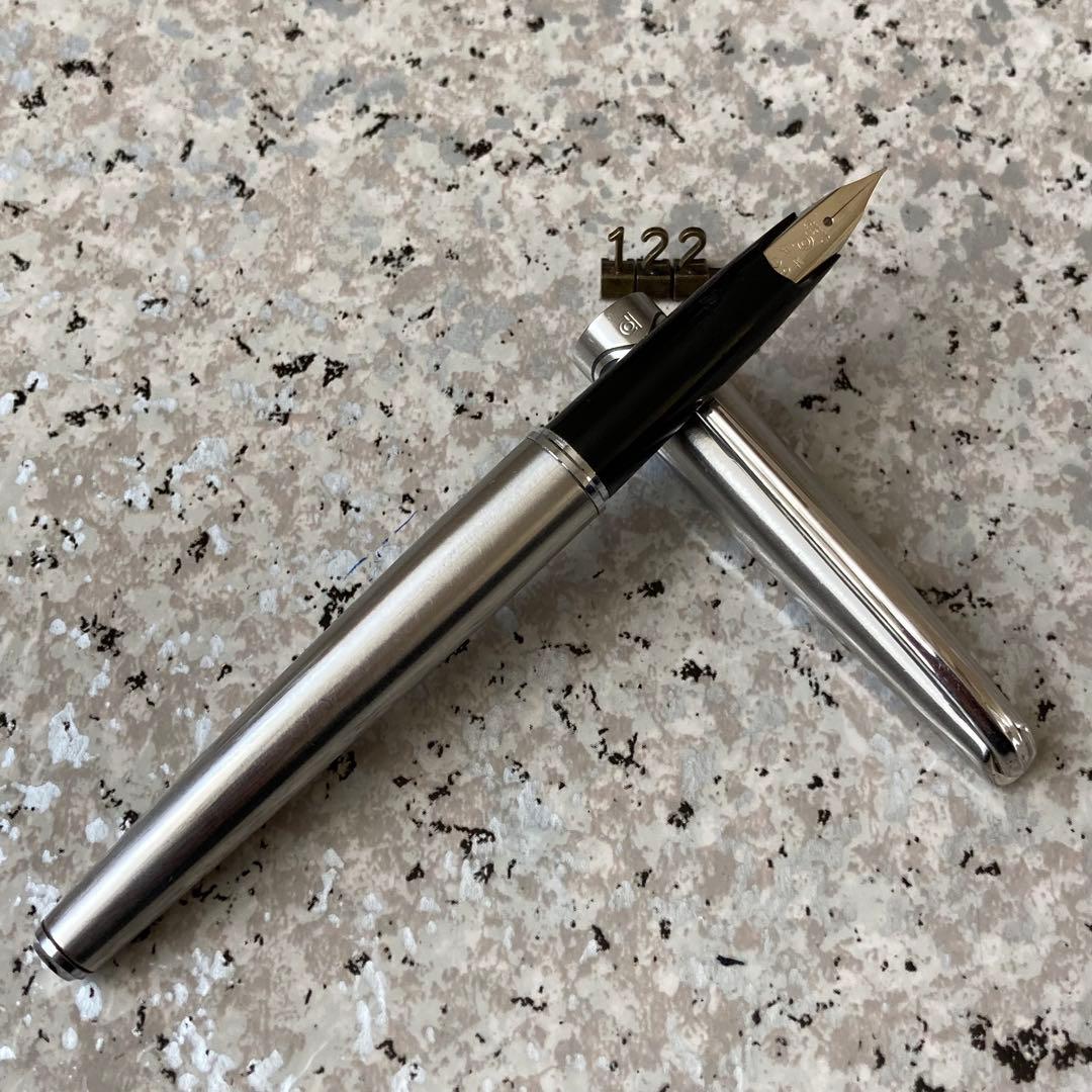 #122 オーバーホール済み 万年筆 プラチナ PLATINUM 18k WG