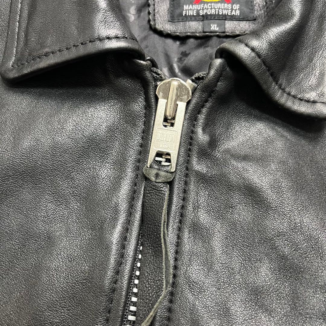 羊革/XLsize/美品✨ schott シングルライダース 希少モデル 黒