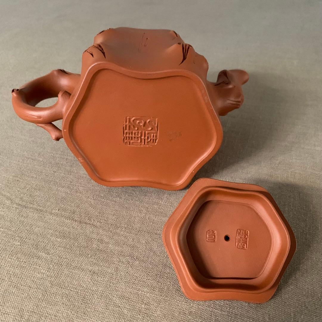 新品　紫砂　在銘　中国茶器　急須　宜興窯　古美術　年代物　古宜興紫砂