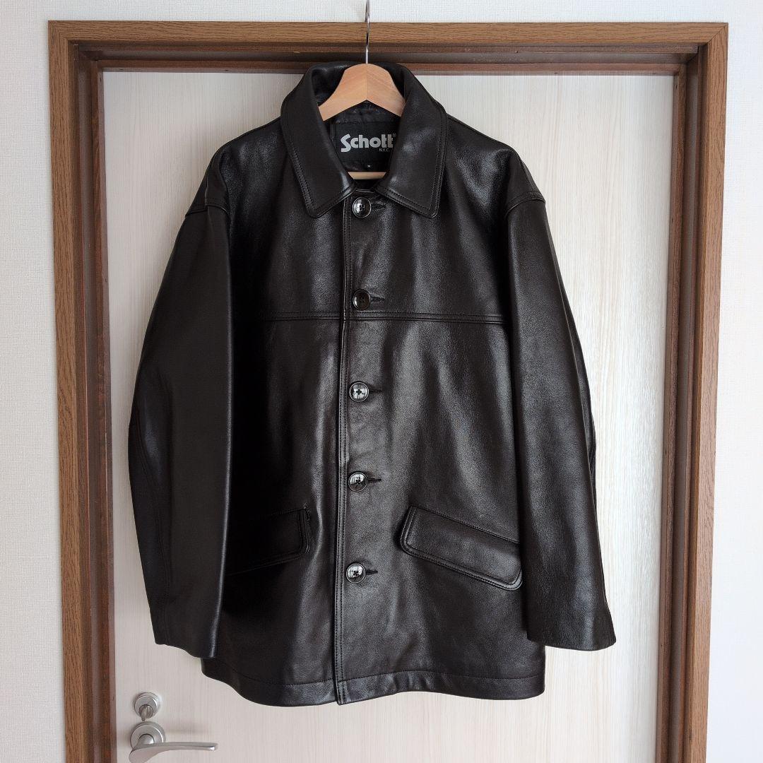 SCHOTT/nano universe別注 LEATHER CAR COAT