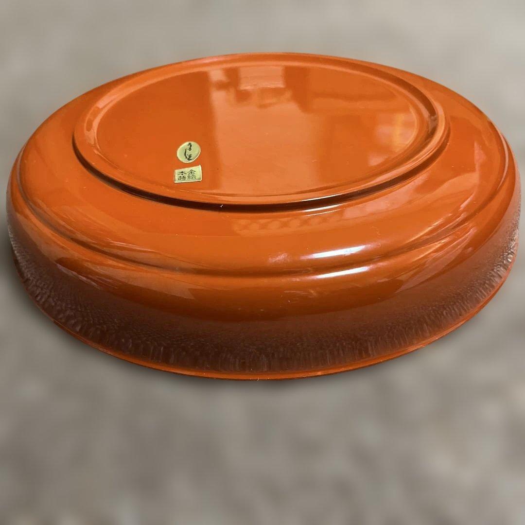 漆塗り　お盆　金の蒔絵　26日迄の出品