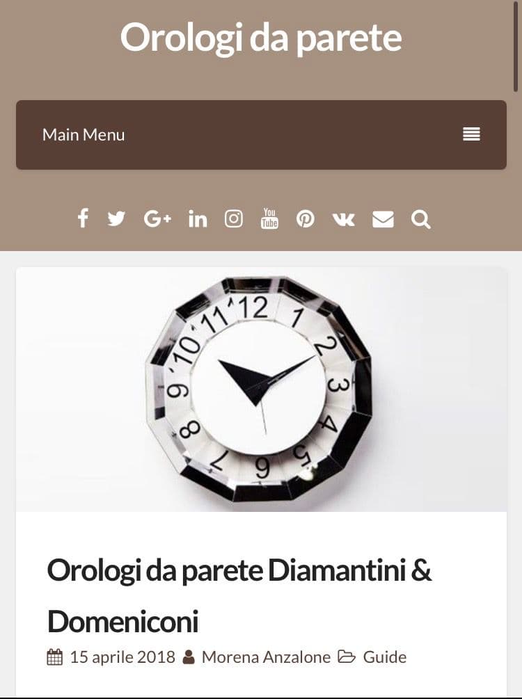 イタリア製 リフレクションクロック ディアマンティーニ＆ドメニコーニ 掛け時計