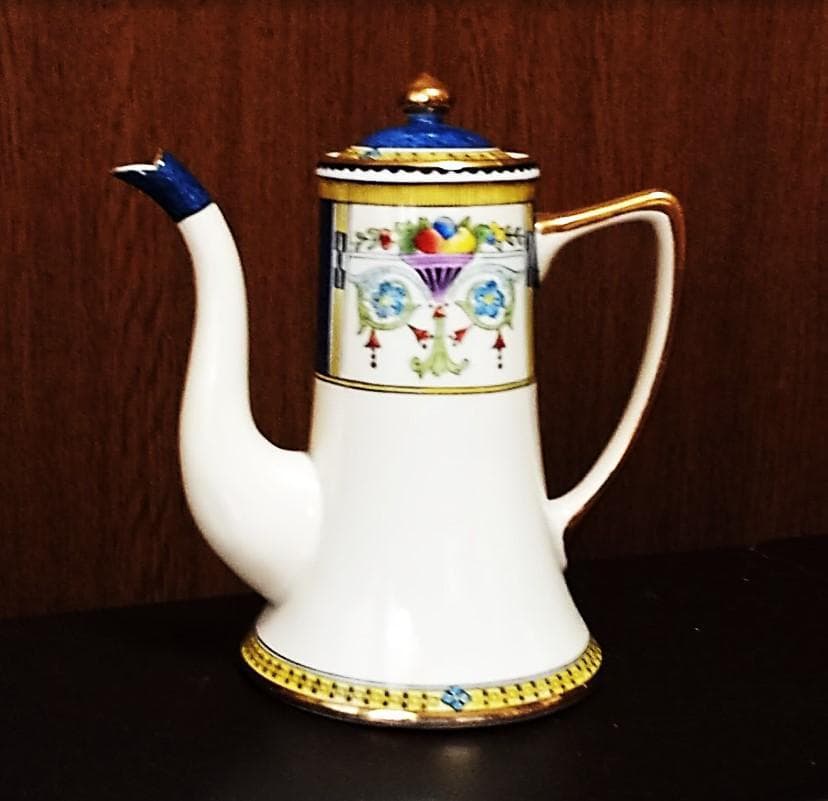 セール‼超美品 アールデコ オールドノリタケ　コーヒーポット 藍ラスター