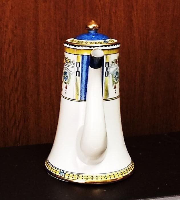セール‼超美品 アールデコ オールドノリタケ　コーヒーポット 藍ラスター