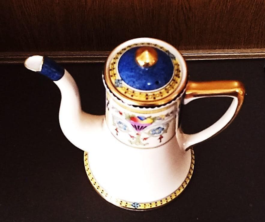 セール‼超美品 アールデコ オールドノリタケ　コーヒーポット 藍ラスター