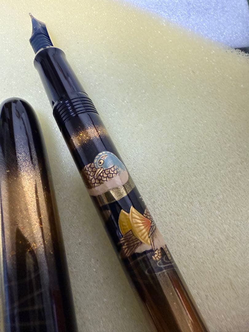 パイロット万年筆蒔絵、おしどり