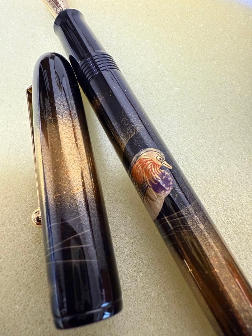 パイロット万年筆蒔絵、おしどり