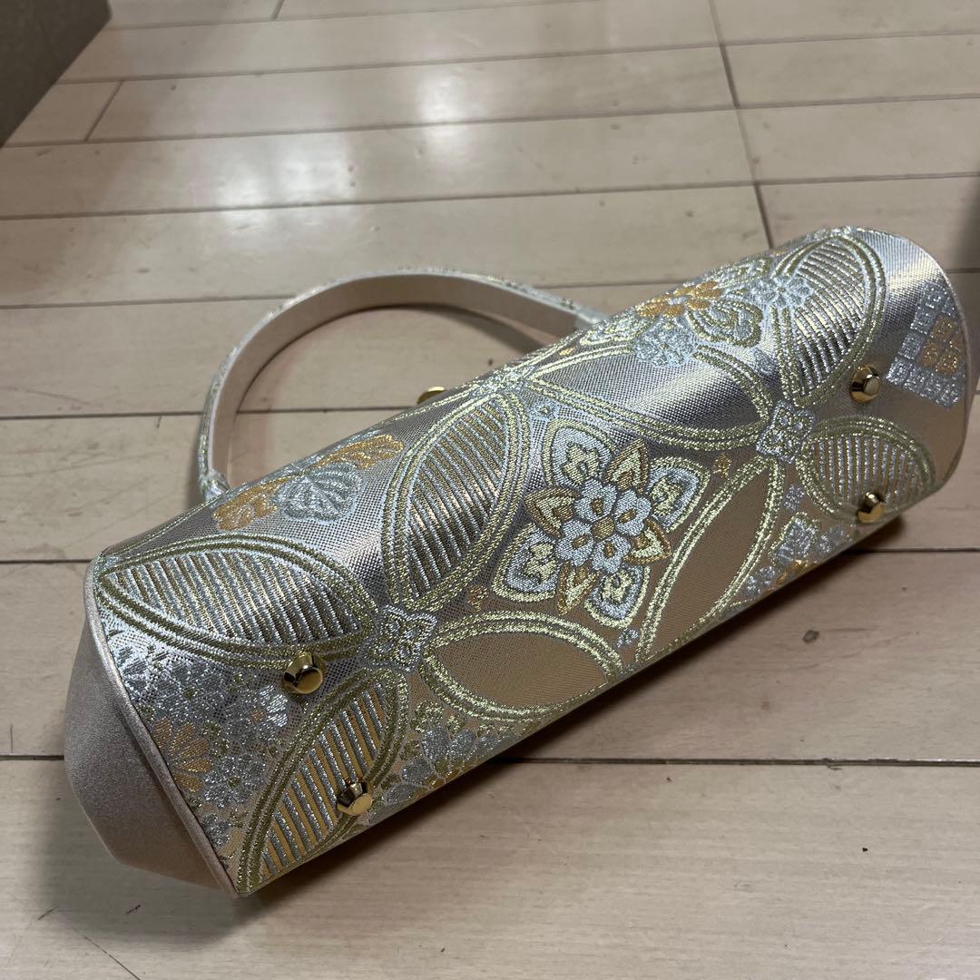 ゴールド刺繍和装用バッグと草履セット