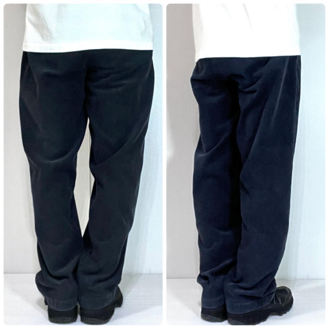 90s ポロラルフローレン 38x32 ANDREW 太畝コーデュロイパンツ 紺