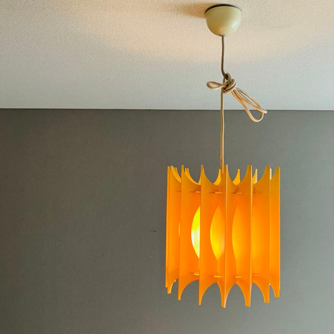 70'S デンマーク製「フラットパック」ペンダントライト ×2 スペースエイジ