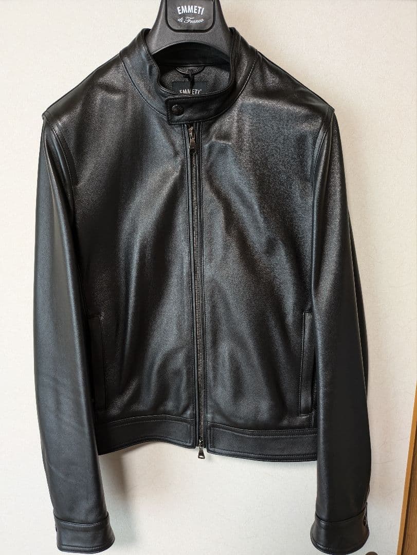 未使用エンメティ　シングルライダースレザージャケット