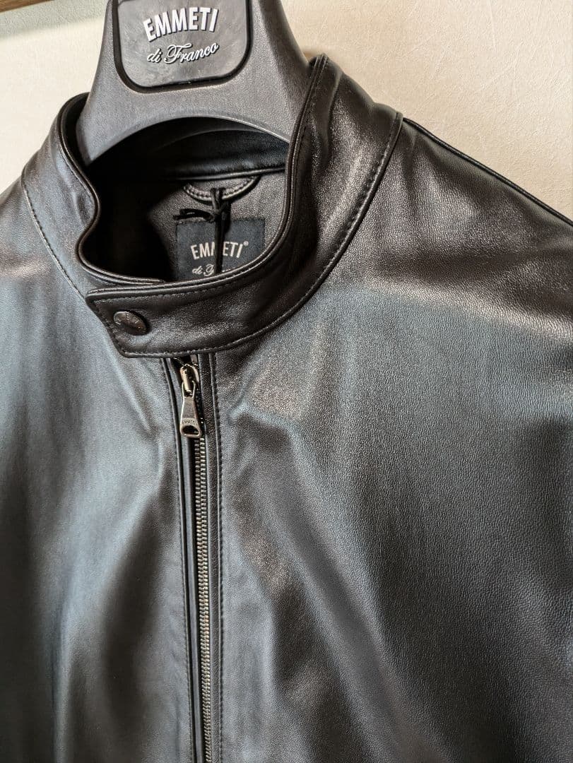 未使用エンメティ　シングルライダースレザージャケット