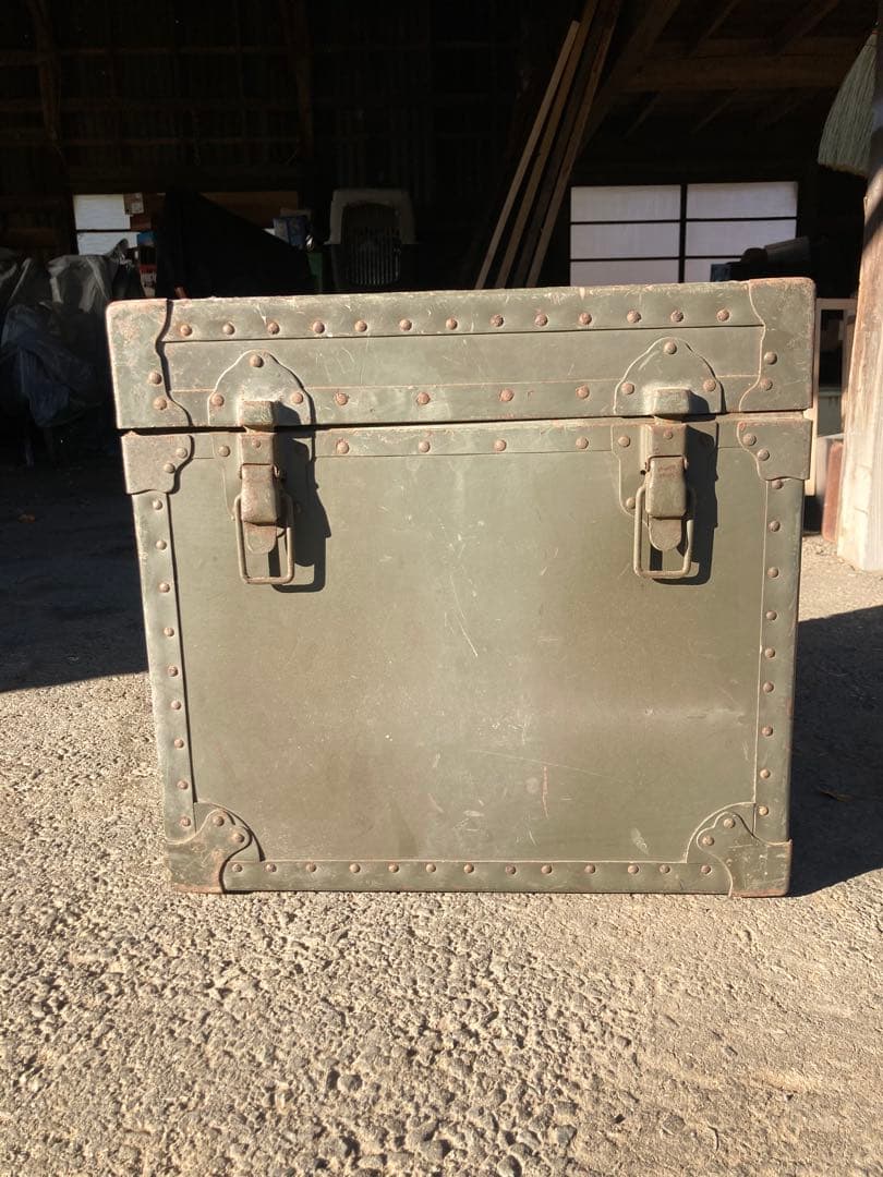 緑　ビンテージボックス ミリタリーボックス？