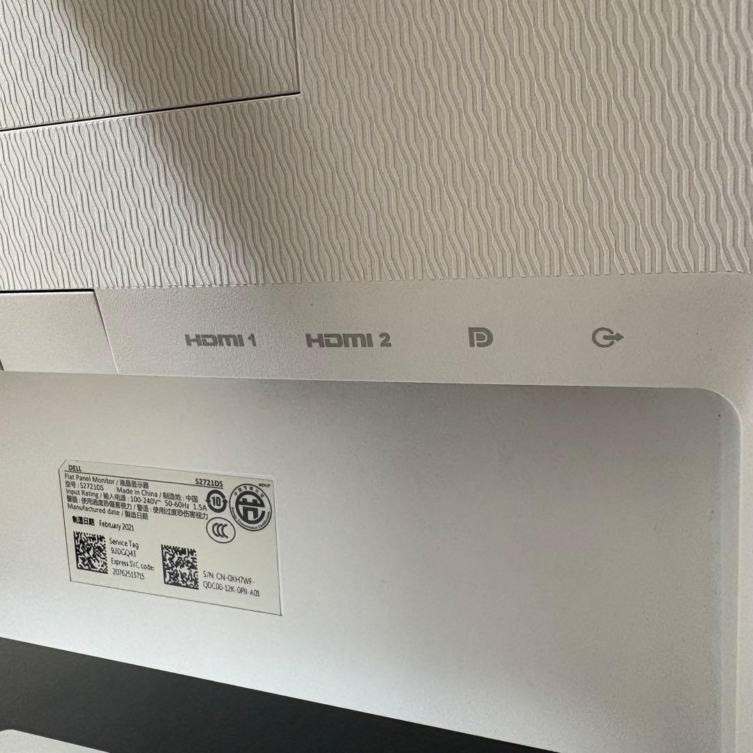 美品 Dell モニター S2721DS 27インチ/QHD/IPS