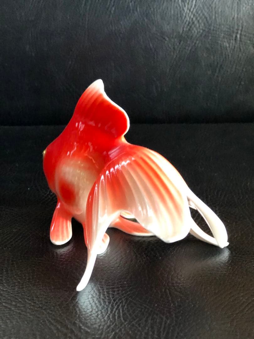 ノリタケ　フィギュリン　1970年代　 金魚置物　陶器　インテリア　則武