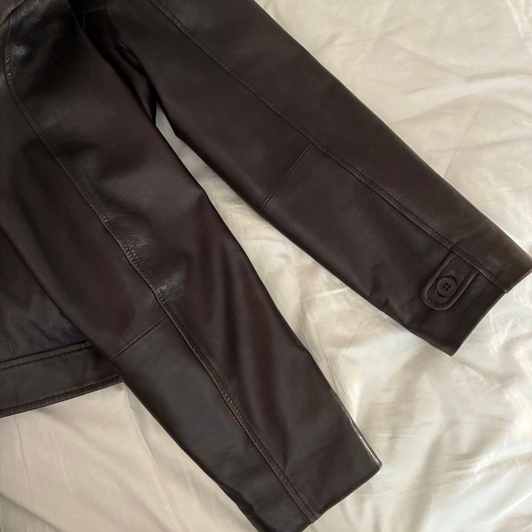 ヴィンテージ レザージャケット ブラウン ラムレザー シングル エディスリマン