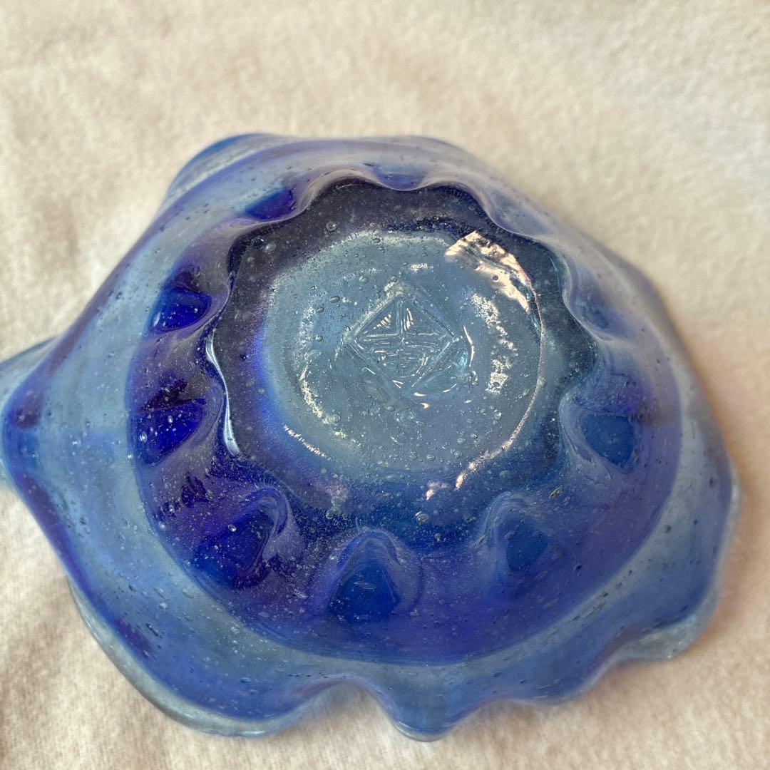 貴重【稲嶺盛吉】　琉球ガラス　ガラス皿