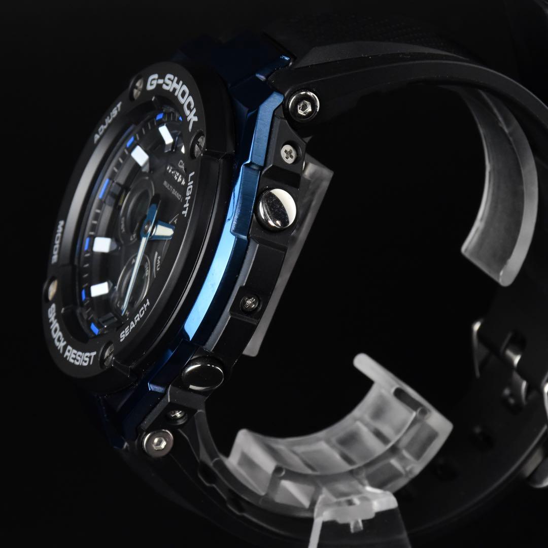 【美品】 G-SHOCK GST-W300G-1A2JF 電波ソーラー ブルー