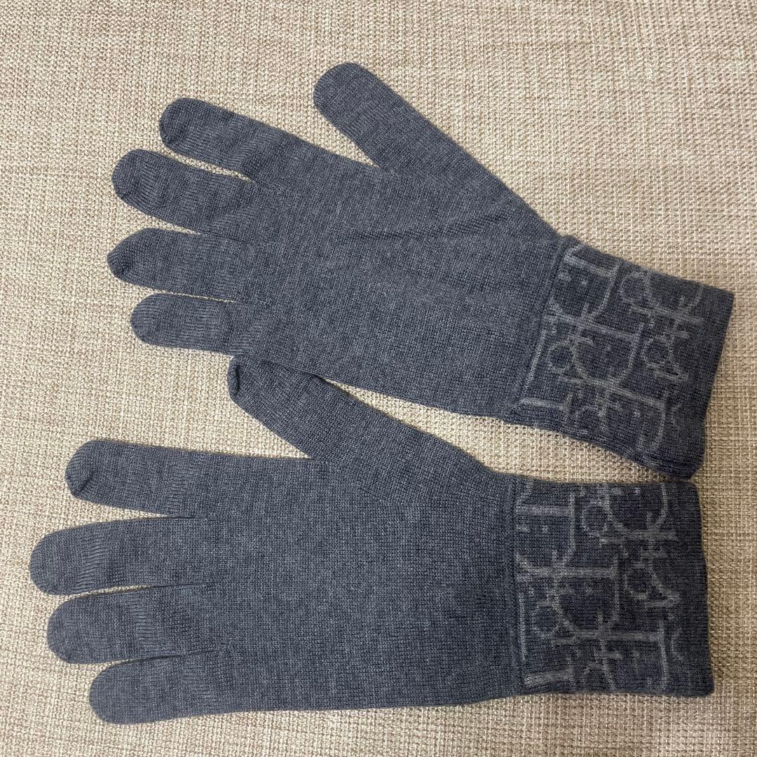 超貴重　Dior homme 同色マフラー・グローブセット　美品　タグ付き