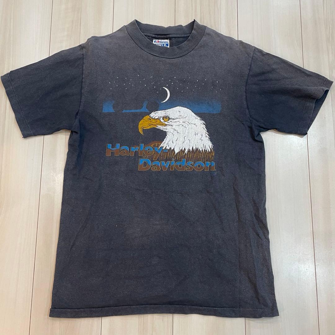 た*ん様 80s ハーレーダビッドソン　イーグルプリント　ビンテージTシャツ U
