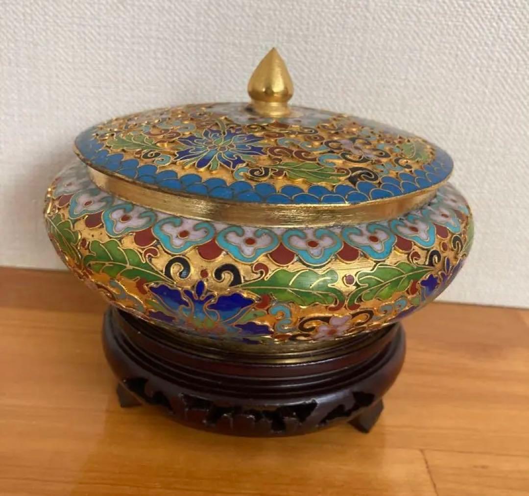 七宝焼　香合　小物入れ　トレー