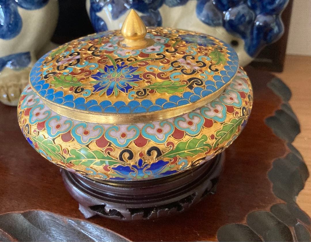 七宝焼　香合　小物入れ　トレー