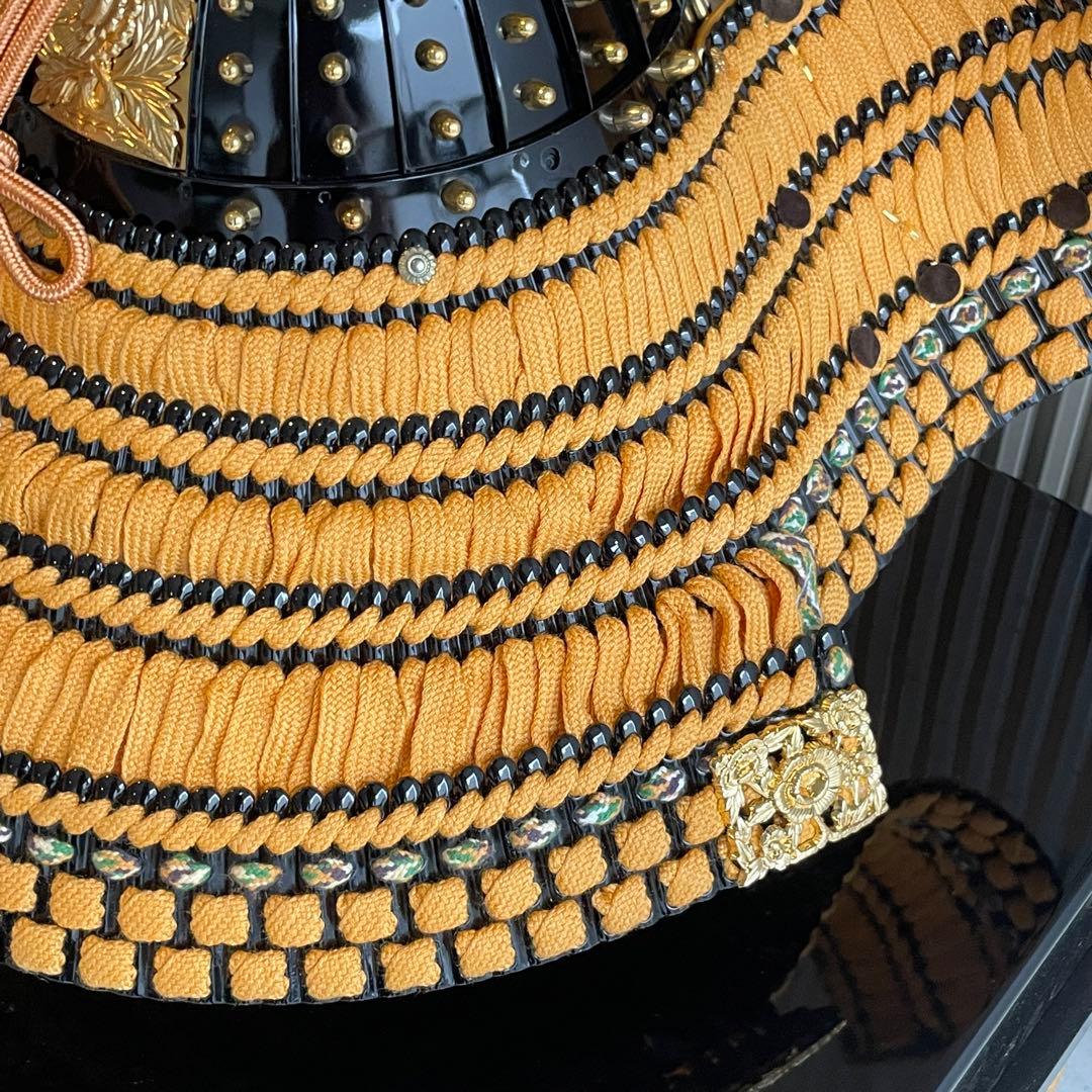 平安翠鳳　天平　御兜飾　松葉長鍬形　錆朱　木龍頭　30号　飾兜　甲冑　五月飾り