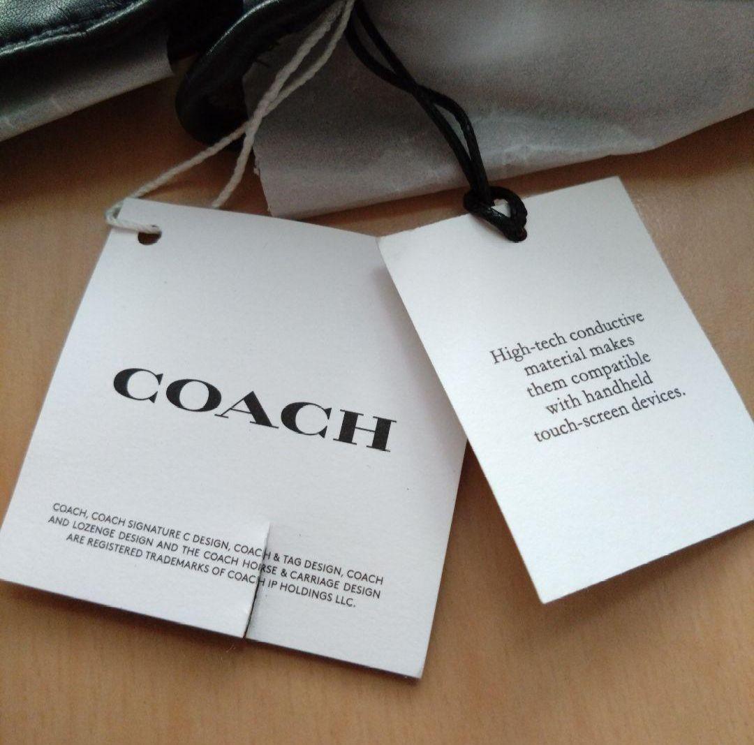 専用ページです 【新品】COACH メンズレザーグローブ ブラック Lサイズ