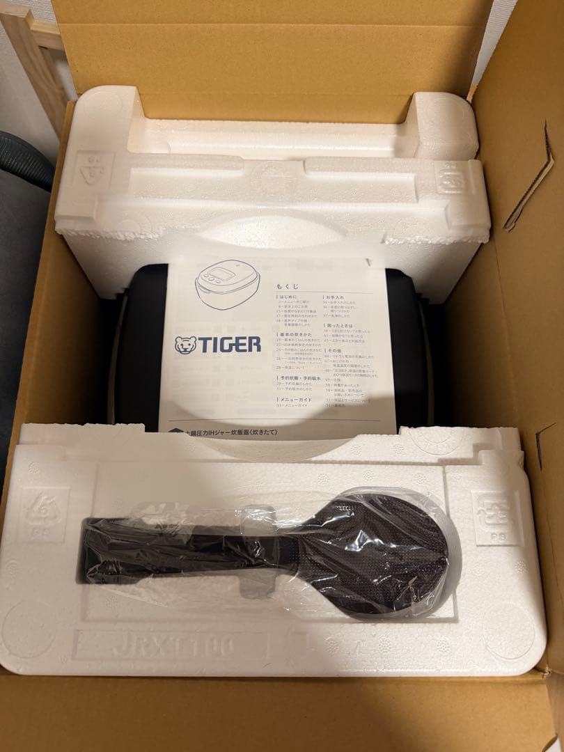 タイガー炊飯器力圧IH 5.5合JPL-G 土鍋ご泡火ほうび炊き 2022年購入