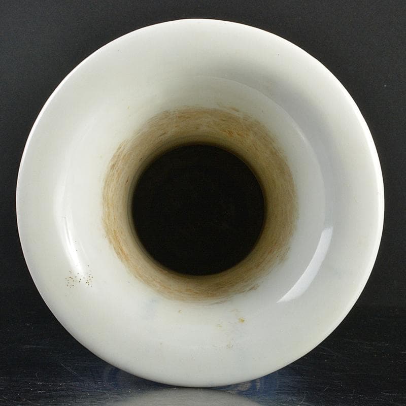 中国　大明萬暦年製款　青花　雲龍唐草文　双耳瓶　V　R7059B