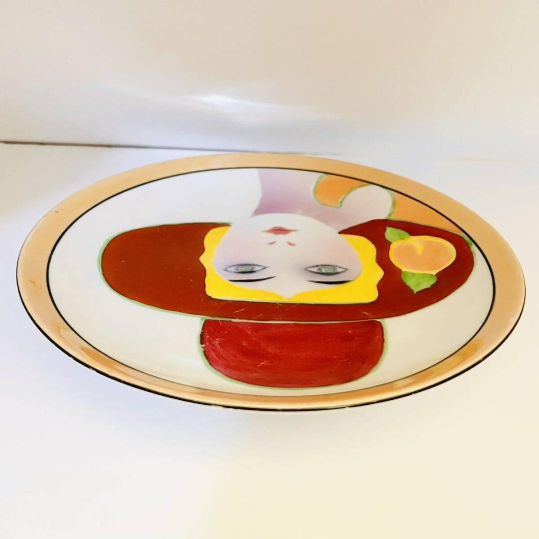 【オールドノリタケ/デコレディ/グリーンアイ/ビーチハット】アールデコ/ラスター