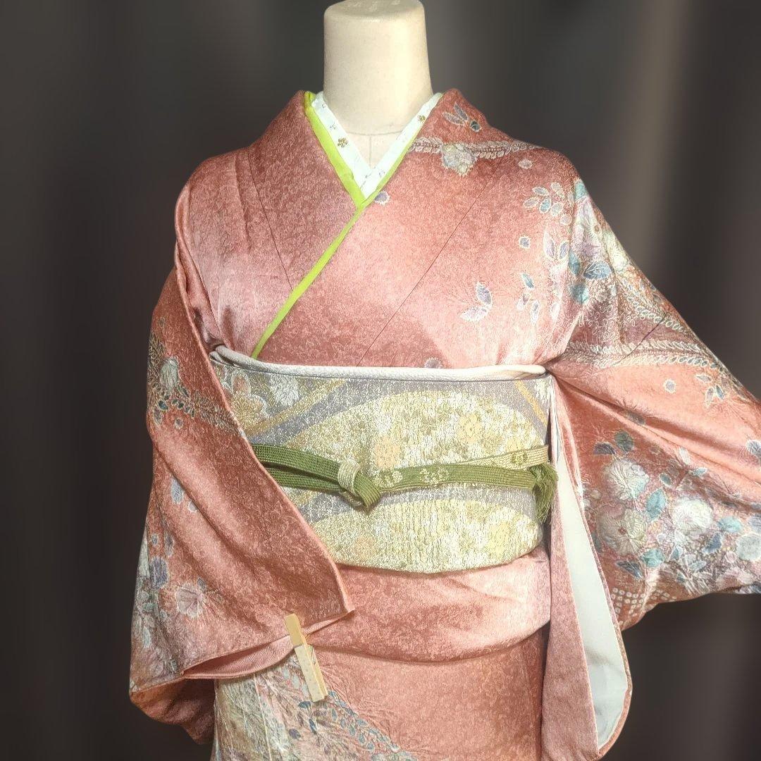 訪問着フルセット 辻が花袖丈長め