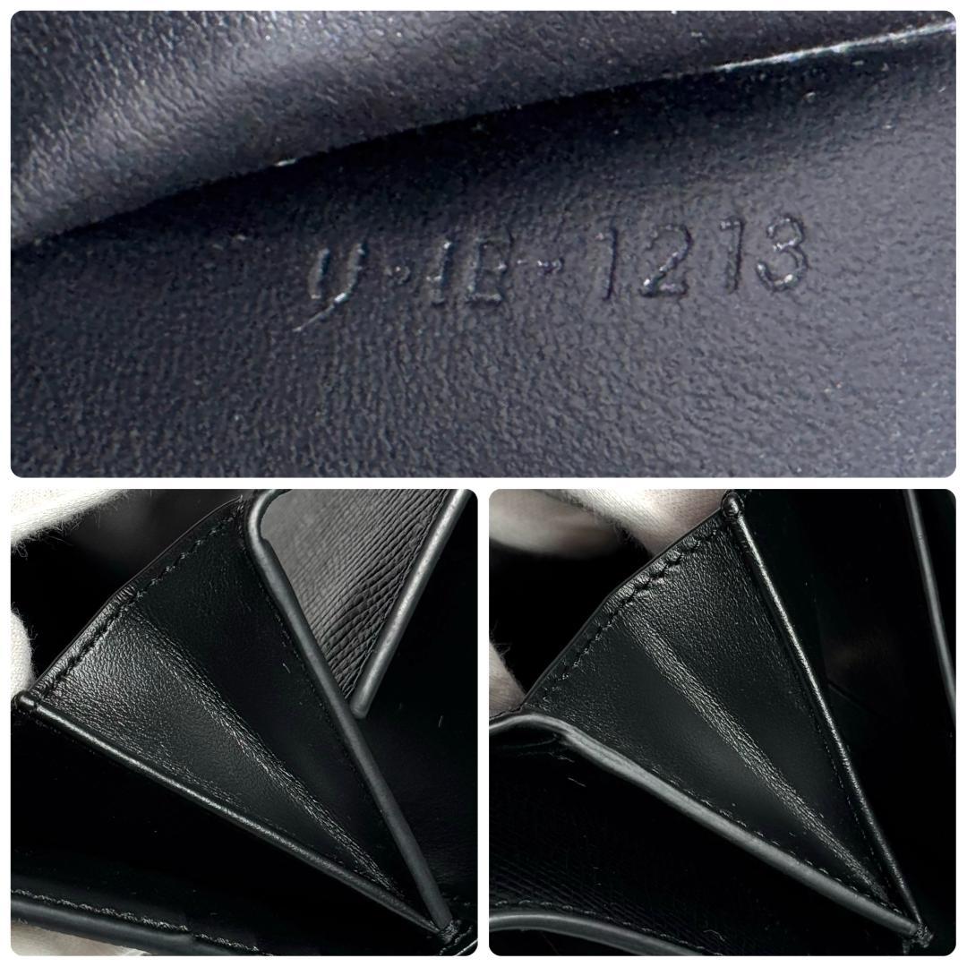 美品 セリーヌ スモール トリフォールド ウォレット レザー 三つ折り ブラック