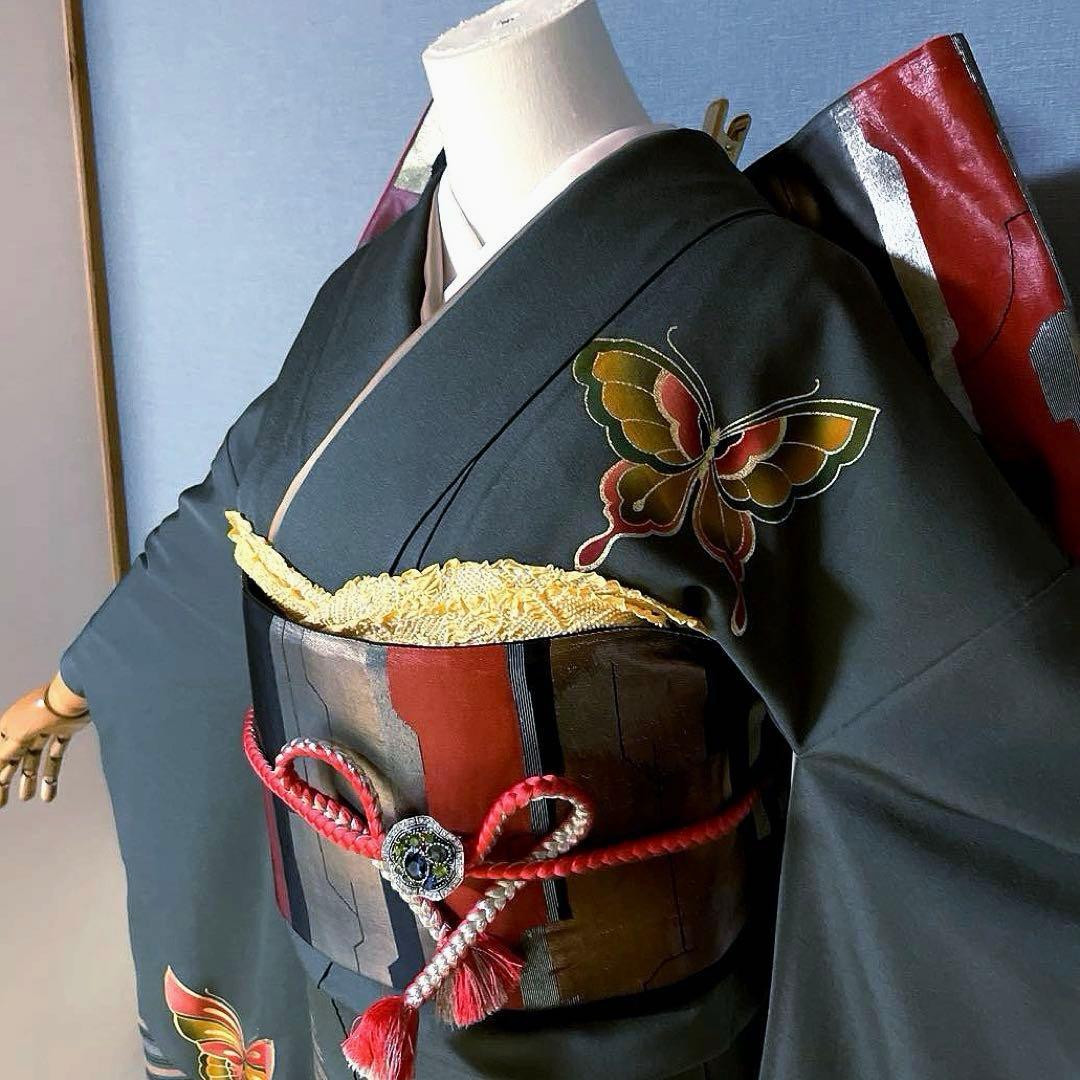 23点　振袖フルセット　手描き友禅　新品ショール着付け道具付き　成人式振袖　振袖