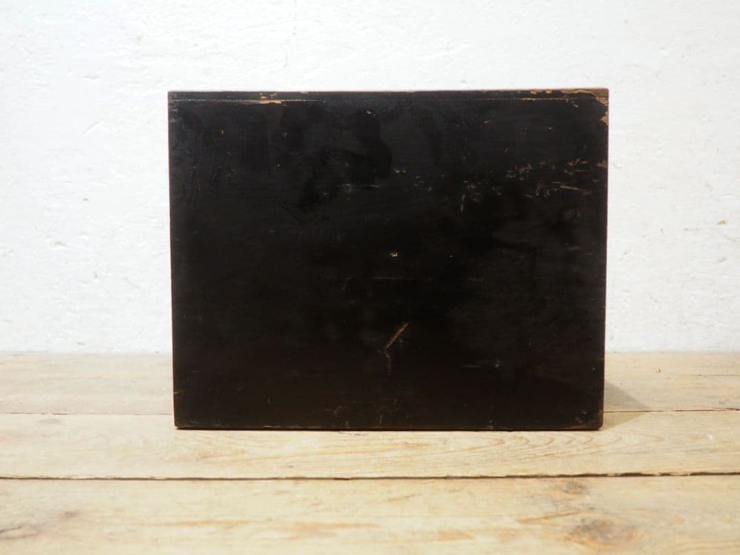 1274 シックな色合いの収納箱　小引き出し　裁縫箱　古家具　レトロ　ケース