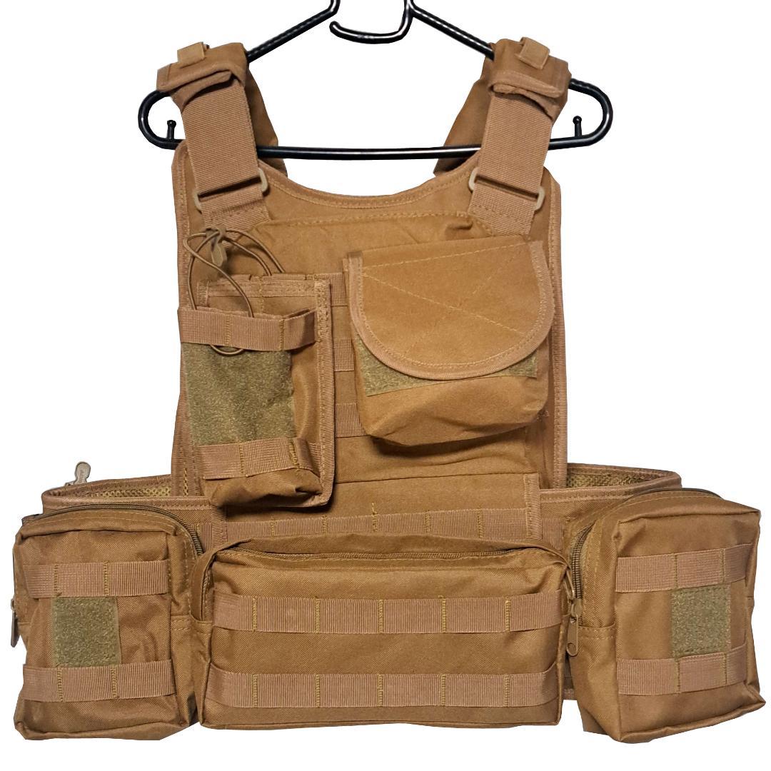 CNKFFブランド プレートキャリア ポーチ&ワッペン付き コヨーテブラウン